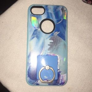 iPhone 6/6s//7 Phone Case with Ring Blue